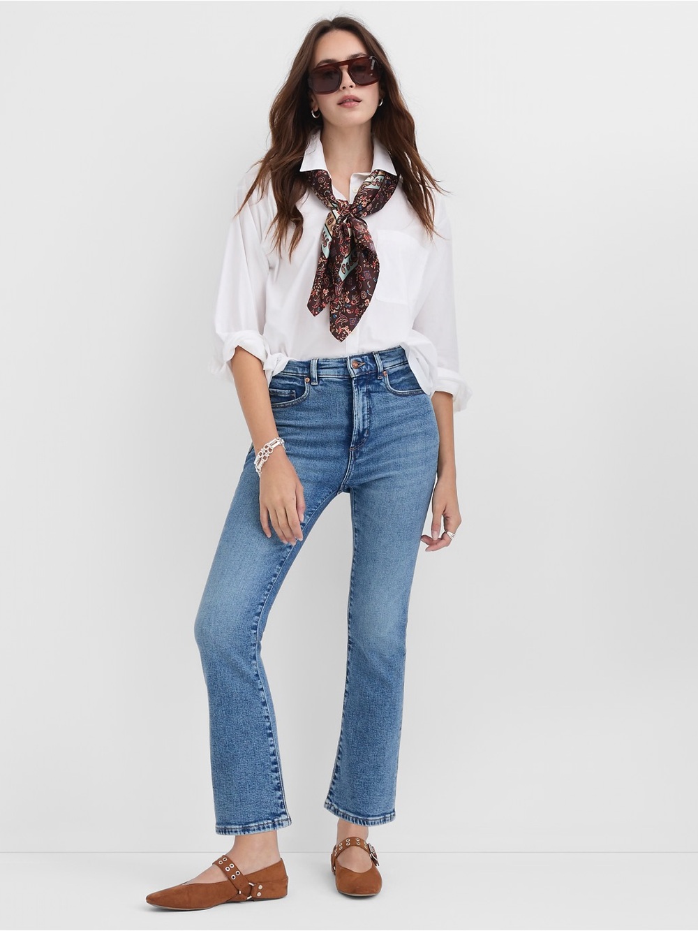 NWT Loft Petite The Kick Crop High Rise Jeans